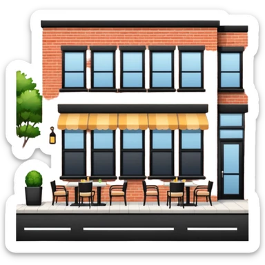 restaurant por fuera sticker