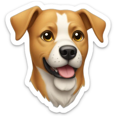 dog with sign text "no more bits" sticker