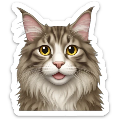 Maine Coon cat sticker