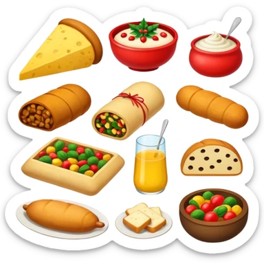 romanian christmas food types sticker