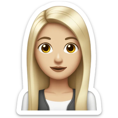 White girl with long dark brown hair and brown eyes with glass of champagne  sticker