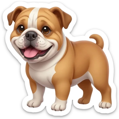 Bulldog happy  sticker