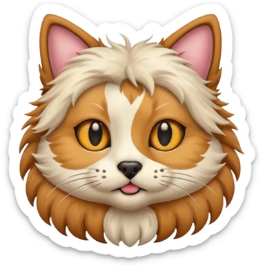 cat and dog one body sticker