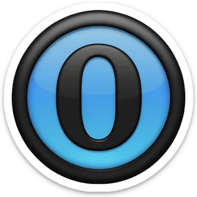 a letra “T” e a letra “O” juntas. Uma em cima da outra sticker