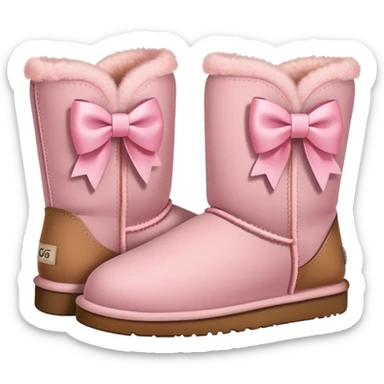 Uggs with baby pink bows sticker