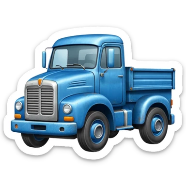 camion bleu sticker