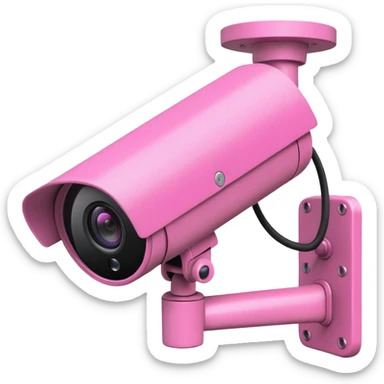 Security Camera pink with graffity sticker