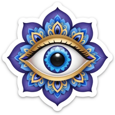 Eye with mandala sticker