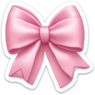 light pink bow on light pink bow sticker