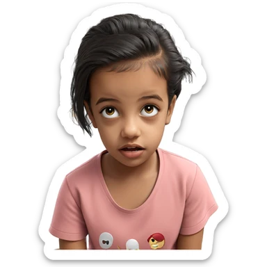 girl in black shirt sticker