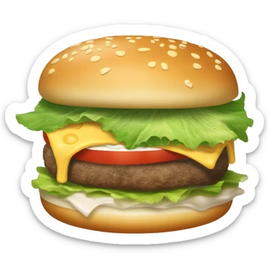 Super cheesy burger sticker