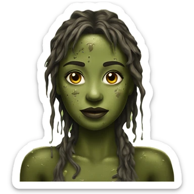 Swamp Princess is covered in mud and looks dirty sticker
