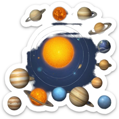 Solar system sticker