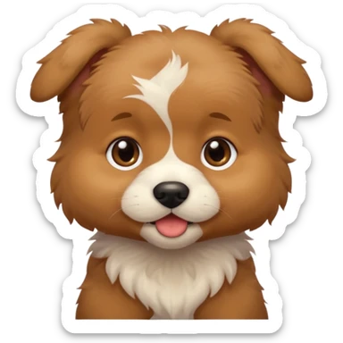 Puppy with mens sticker