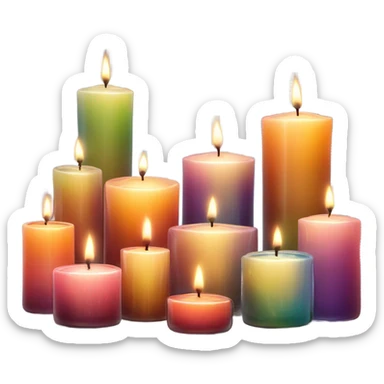 Glass candles  sticker