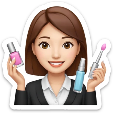 a korean marketing expert women in cosmetics industry sticker