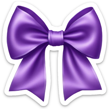 Purple bow sticker