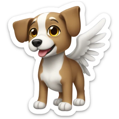 perro con alas sticker