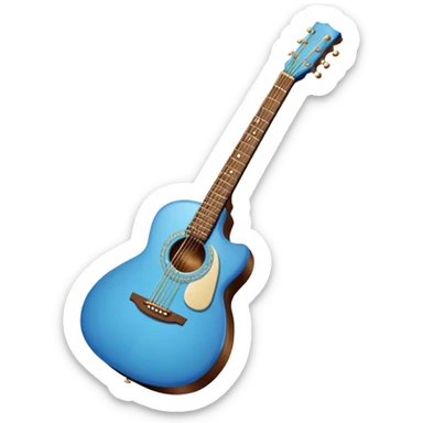 Blue guitar sticker