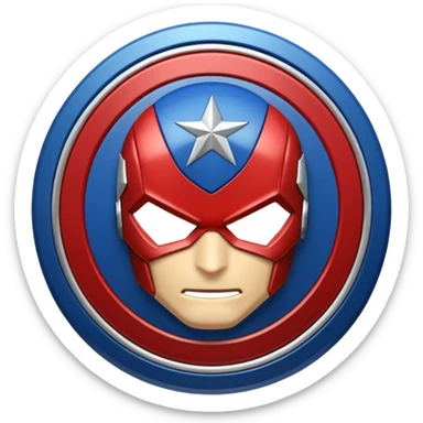 hazme un emojis del escudo del capitán América sticker