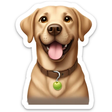 Happy brown Labrador  sticker