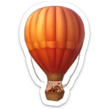 hot air balloon desert sticker