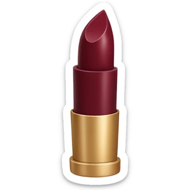 Maroon lipstick with heart sticker