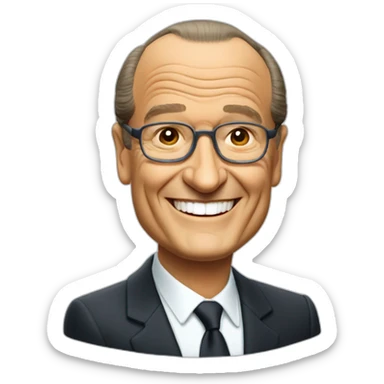 Jacques chirac souriant sticker