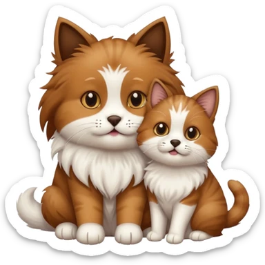 cat dog sticker