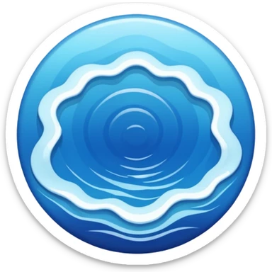 circle with inner waves growing stronger sticker
