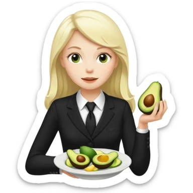 femme blanche et blonde habillée avec une robe noire longue et une cravate blanche des avocats en France sticker