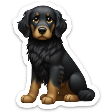 Dog black Golden retriever sticker