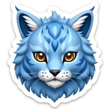 A blue lynx-fakemon  sticker