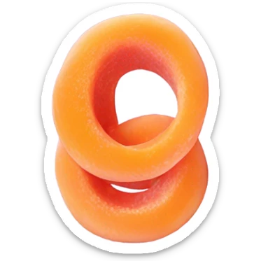 One Peach ring gummy candy sticker