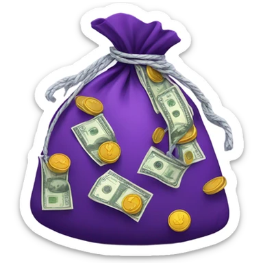 purple Money Bags sticker