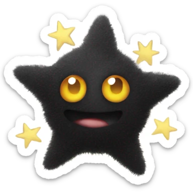 Soot sprite holding star  sticker