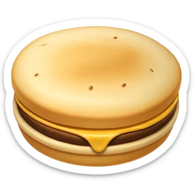Colombian Arepa Cinematic Realistic Colombian Arepa Dish Emoji, depicted as a single, golden arepa with a crisp exterior and soft interior, rendered with lifelike textures and warm, inviting lighting. sticker