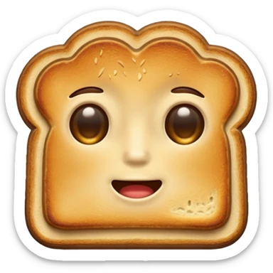 toast without eyes sticker