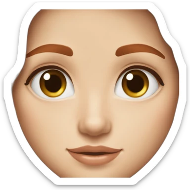 caucasian dark redhead chocolate brown eyes freckles sticker