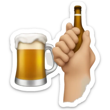 Ma chaussette qui tient une biere dans la main sticker