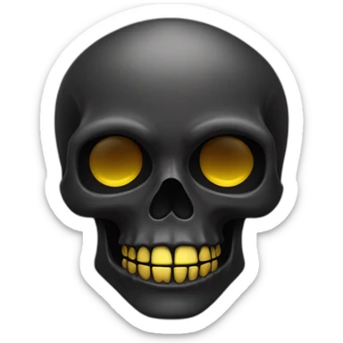 goth skull jewelry sticker