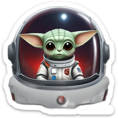 zombie michael jackson in thriller as baby yoda unicorn driving a red ferrary in an astronaut suit sticker