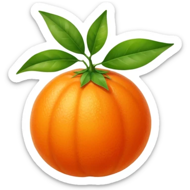 Flat Orange: with one leaf sticker