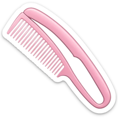 light pink styler comb, variation 2 sticker