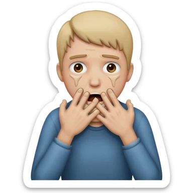 a person chocking themself with both hands  sticker