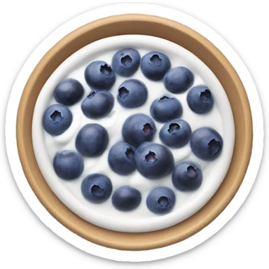 yoghurt bowl with blueberries sticker