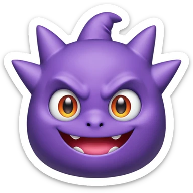 I want a Gengar (Pokemon) that looks cute. sticker