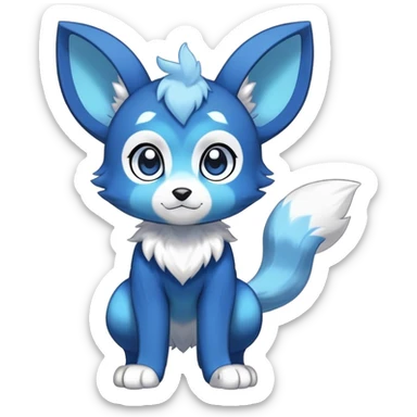 Shiny Chibi Anthro Sona Fakemon-Spectrobe Full Body sticker