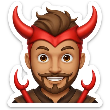 Emoji de bandido con diablito  sticker