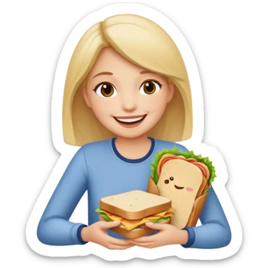Girl eating out lap sticker